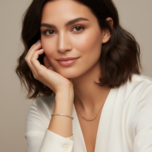 5ct Lab Diamond Tennis Bracelet | Round & Baguette Cut | IGI Certified