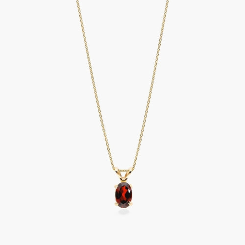 2ct Lab Diamond Pendant | Fancy Vivid Red Oval | IGI Certified | 10K